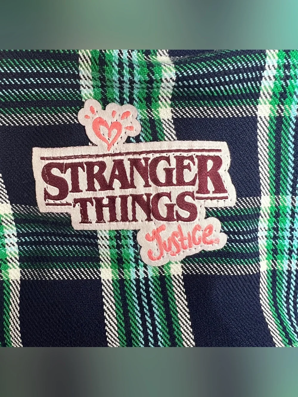 Justice x Stranger Things Plaid Skort 🐯 Hawkins Tigers, Size S (7/8)